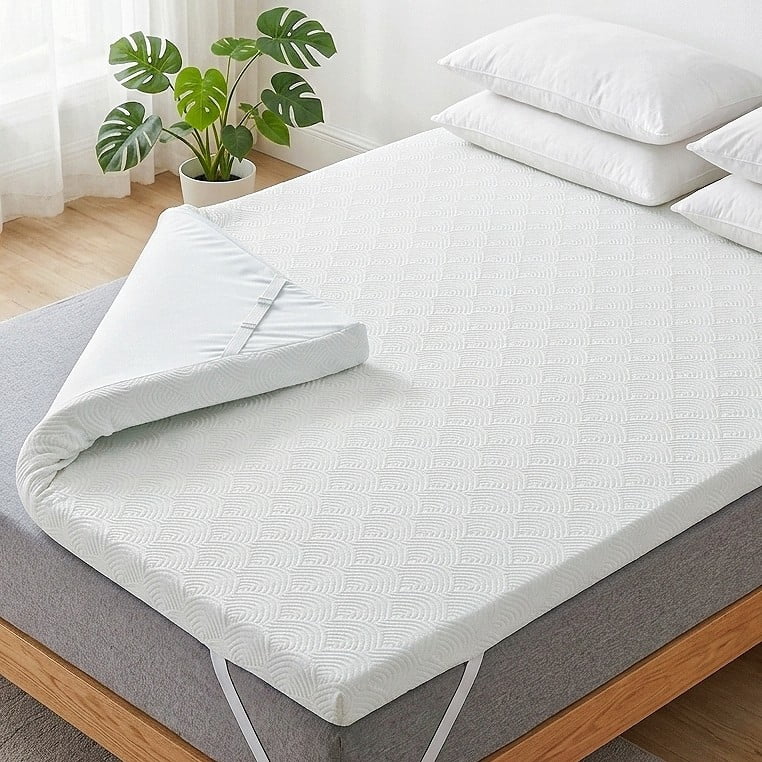 3 in Queen Gel Memory Foam Mattress Topper with Removable Cover